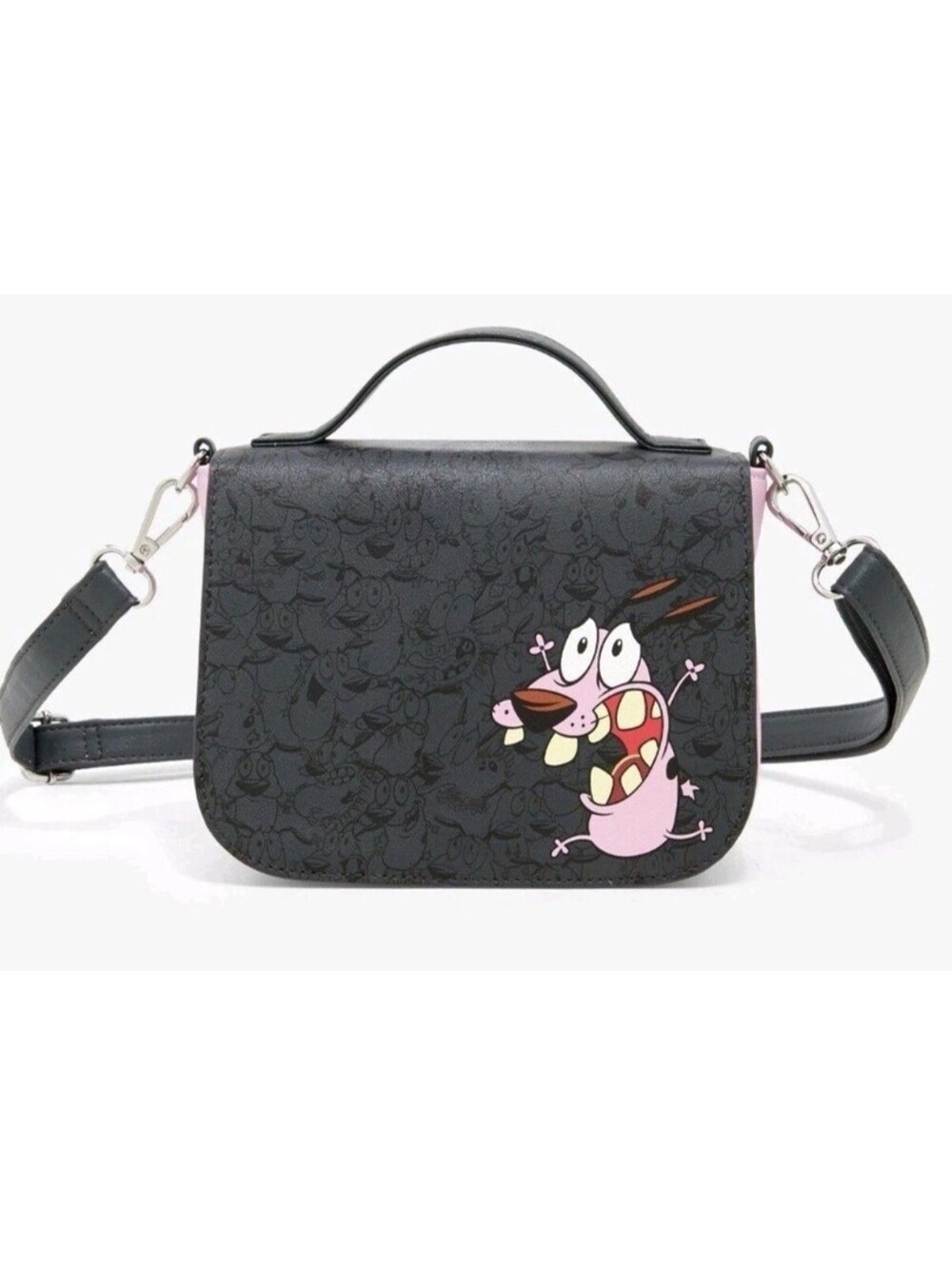 NEW Courage The Cowardly Dog Crossbody Bag Convertible Handbag Cartoon Network
